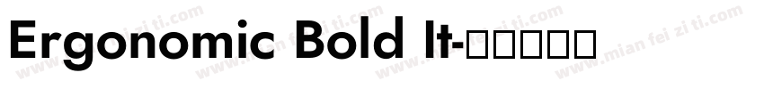 Ergonomic Bold It字体转换